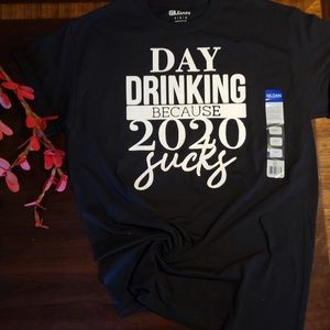 3/$15 Day drinking t-shirt size M